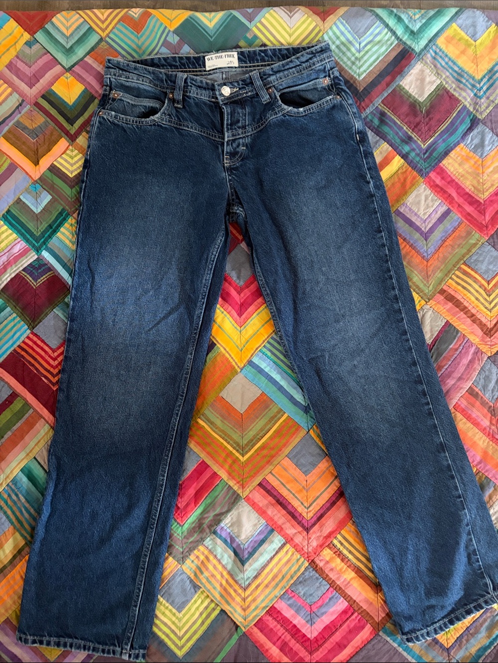 We The Free Shelby low rise Midnight Blue Straight Leg Jeans